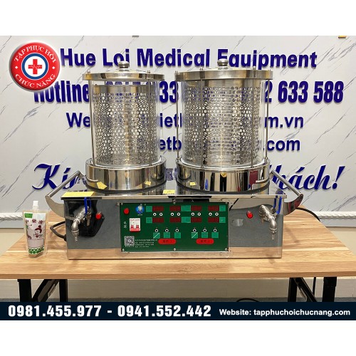 Máy sắc thuốc nhỏ gọn loại 2 nồi đun