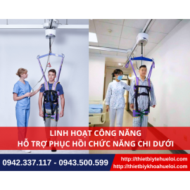 Thiết bị treo trần vận chuyển và tập đi cho người bệnh  